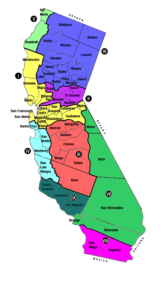 Map of CMEA sections